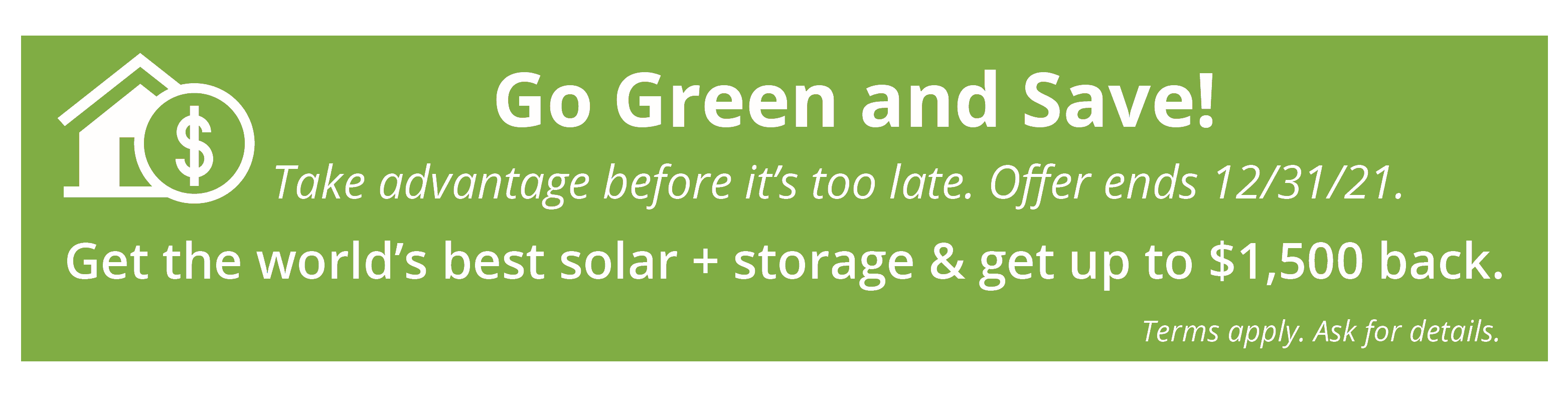 Go Green & Save Green Rebate