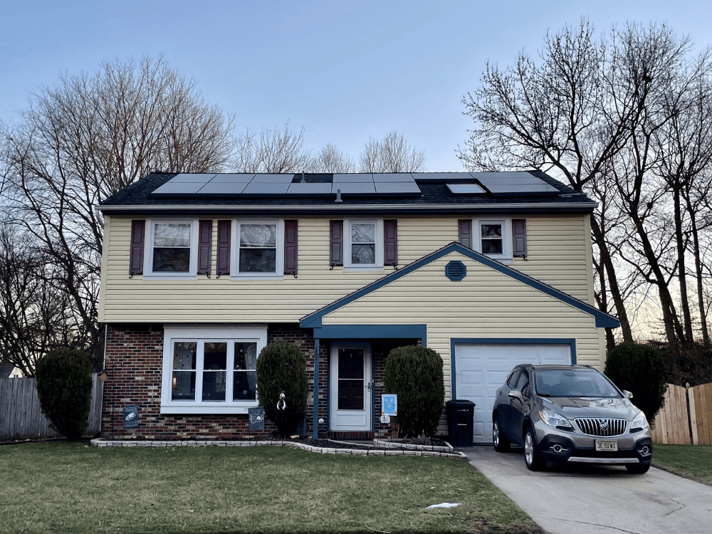This home in Mount Holly installed a 10.44 kW solar system and will save over $75,000 over 25 years.
